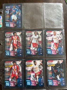 Topps Football Card Pages with Red, White & Blue Accents